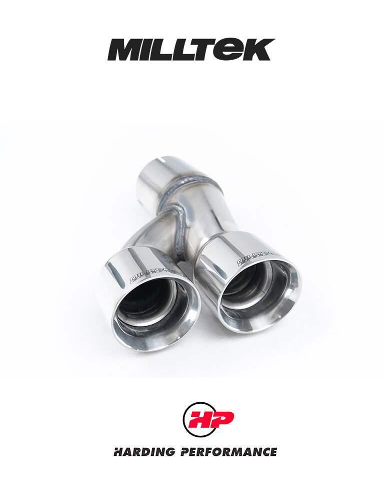 MILLTEK Catback VW Polo GTI 1.8 TSI 192PS (6C) - Resonated (Quieter) - Twin Cerakote Black Tips