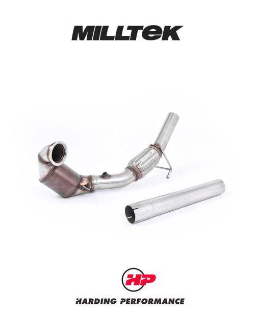 MILLTEK Downpipe VW Polo GTI 1.8 TSI 192PS (6C) - Large Bore Downpipe and Hi-Flow Sports Cat - Milltek Sport Cat-back
