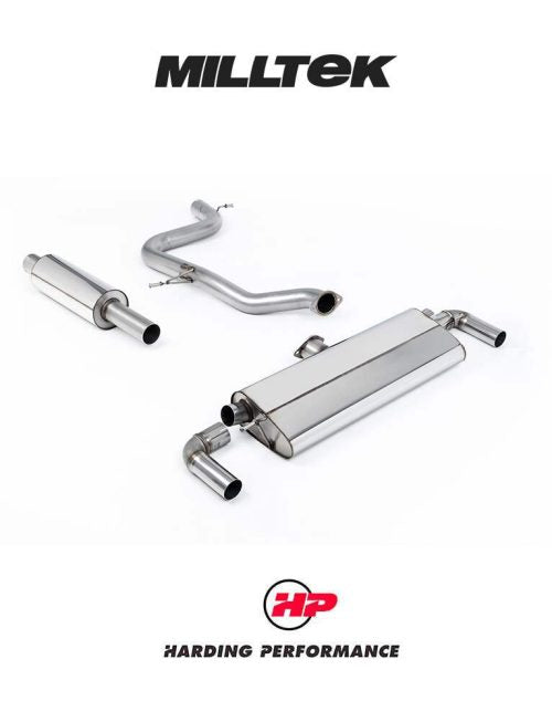 MILLTEK Cat-Back – VW Golf GTI MK7.5 - Resonated - GT-100 Titanium Tips