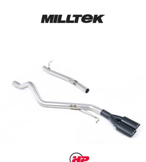 MILLTEK Particulate Filter Back VW Transporter With Twin Ovals - Cerakote black