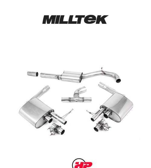 MILLTEK Cat Back 76mm System VW Arteon - Resonated