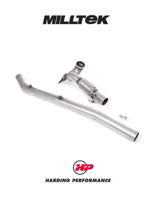 MILLTEK Large Bore Downpipe – VW Golf MK8 R, Tiguan R, T-Roc R, Audi S3 8Y, Cupra Formentor VZx - Milltek Cat Back (3.15") - No (Non-OPF/GPF) - De-cat (Track use only)