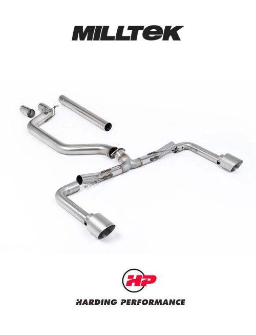MILLTEK Cat Back – VW Golf MK8/MK8.5 GTI - Race - OE Style (2 Tips) - Titanium GT-115 Tips