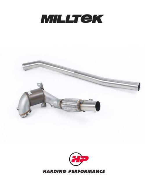 MILLTEK Downpipe – VW Golf MK7/7.5 R/8V S3 - 3.15" (80Mm) - Large Bore Downpipe and Hi-Flow HJS Sports Cat - Milltek Cat Back 3.15"
