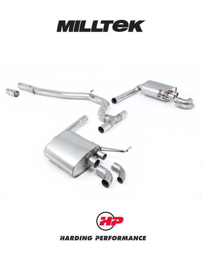 MILLTEK OPF Back Exhaust System VW Arteon R-Line 2021+ - Non-Resonated Non-Valved System (Loudest)