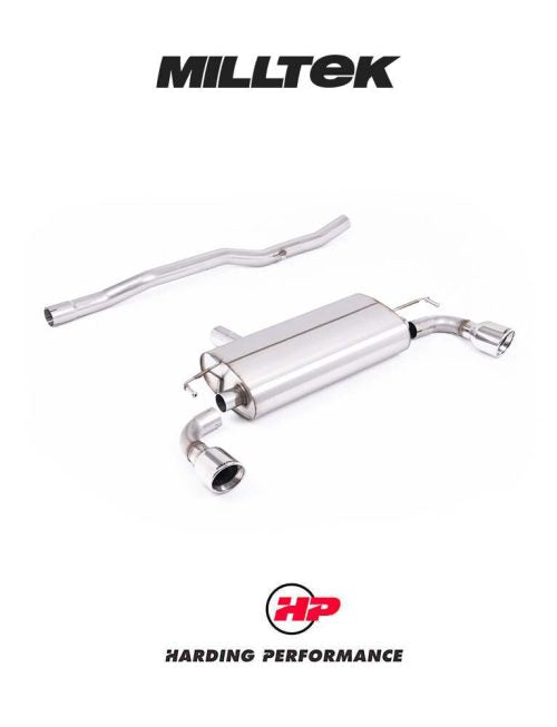 MILLTEK Cat-back – VW Golf MK4 R32 - Non-resonated - V2 - Jet-100 Inward Rolled Tips