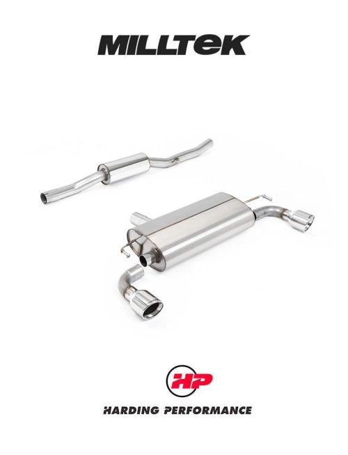 MILLTEK Cat-back – VW Golf MK4 R32 - Resonated - V2 - Jet-100 Inward Rolled Tips
