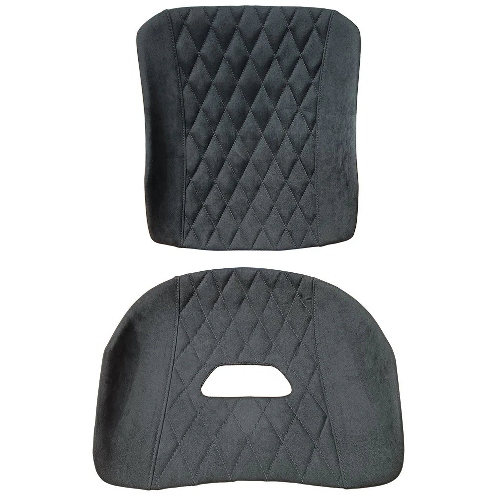 Tillett Two Panel Dinamica Suede Trim Set w/Diamond Stitch - Suits Tillett B10 XL Size Seat Only