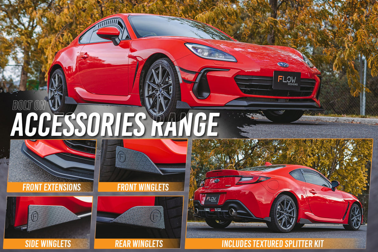 ZD8 BRZ Full Lip Splitter Set (TEXTURED BLACK) - ModsDirect