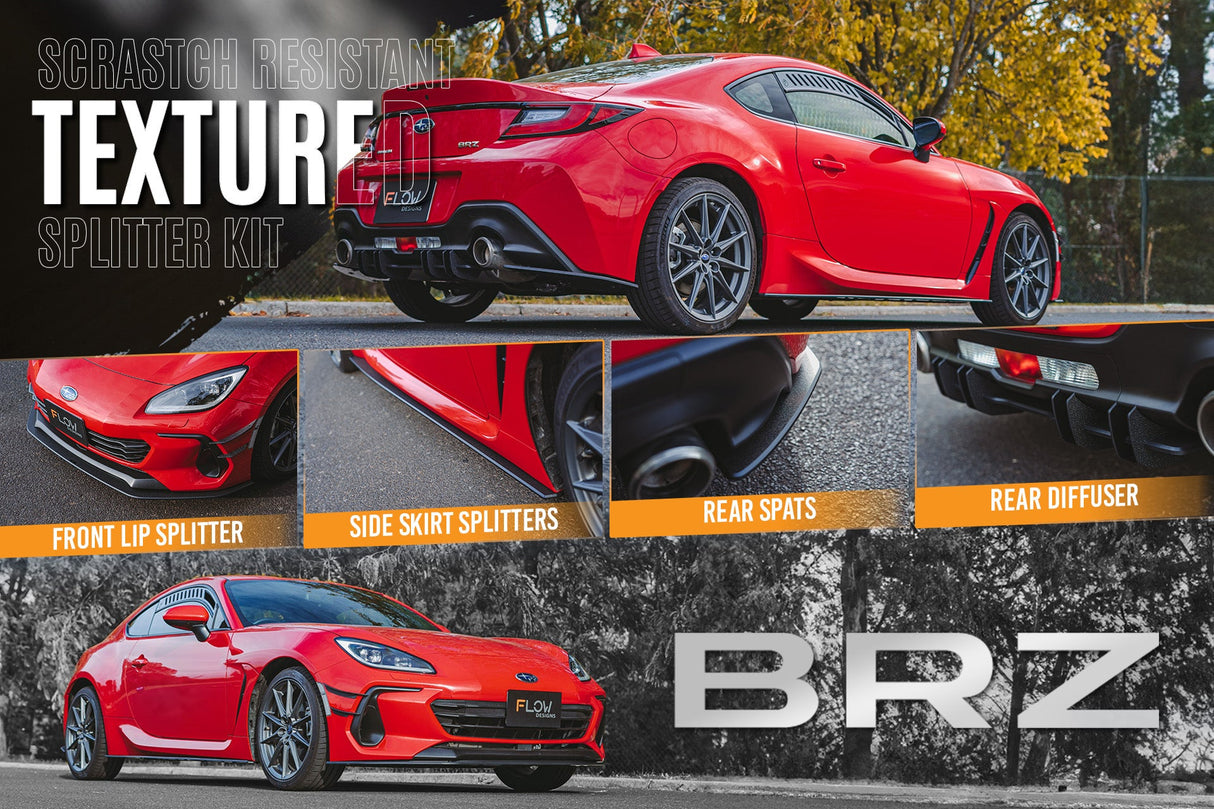 ZD8 BRZ Full Lip Splitter Set (TEXTURED BLACK) - ModsDirect