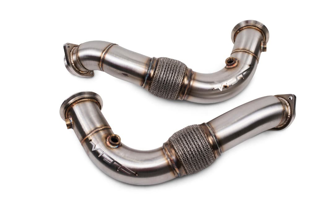 VRSF Racing Downpipes N63 2008 β 2016 BMW 550i, 650i, 750Li, X5, X6 V8 (2 Bolt Flange/ Brushed Finish)