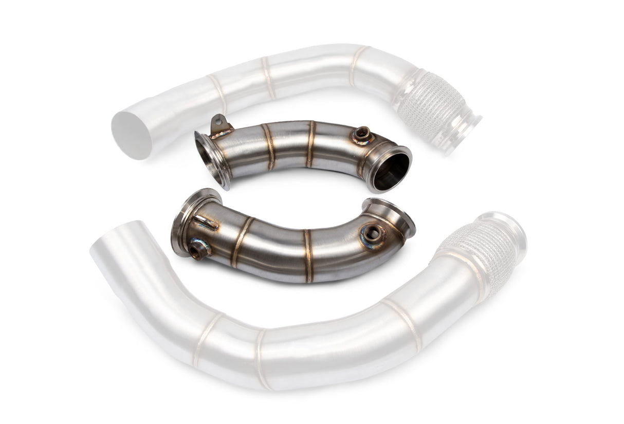 VRSF Racing Downpipes S63R 2018 – 2023 BMW M5 & M8 F90 F91 F92 F93 (Primary & Secondary Race Downpipes/ Brushed Finish)