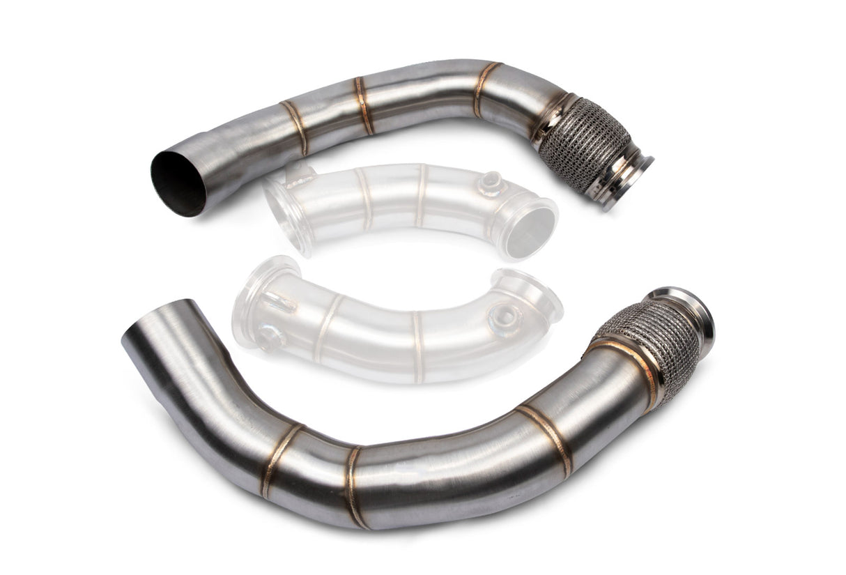 VRSF Racing Downpipes S63R 2018 – 2023 BMW M5 & M8 F90 F91 F92 F93 (Secondary Race Downpipes/ Heat Shield)