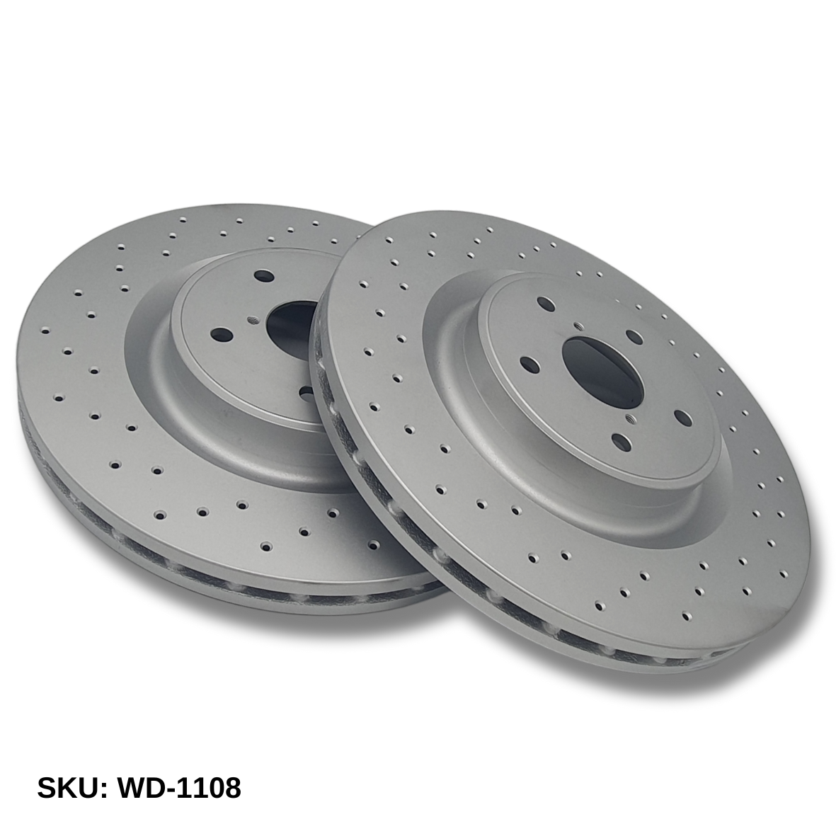 WinmaX WD Performance Sports Drilled Brake Discs Subaru WRX STI VA Yellow 6-pot Front - ModsDirect