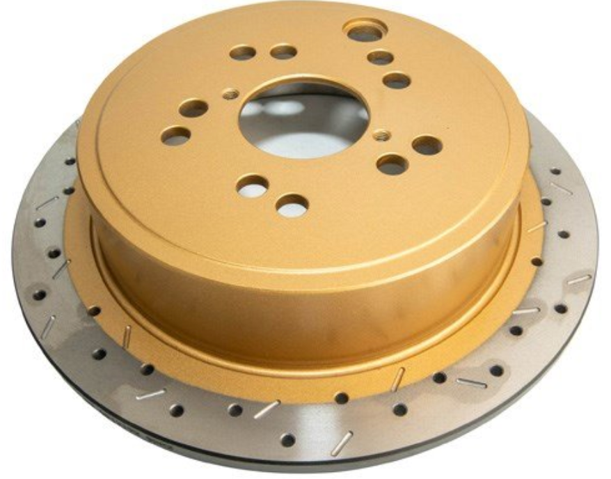 DBA | 42659XS-10 4000 Series Cross Drilled / Slotted Rear Rotors PAIR (Gold) - ModsDirect