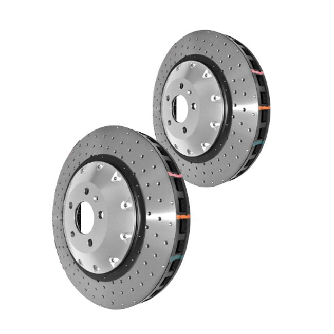 DBA | 53146BLKXD 5000 Series Cross Drilled 2Pc Front Rotors PAIR - ModsDirect