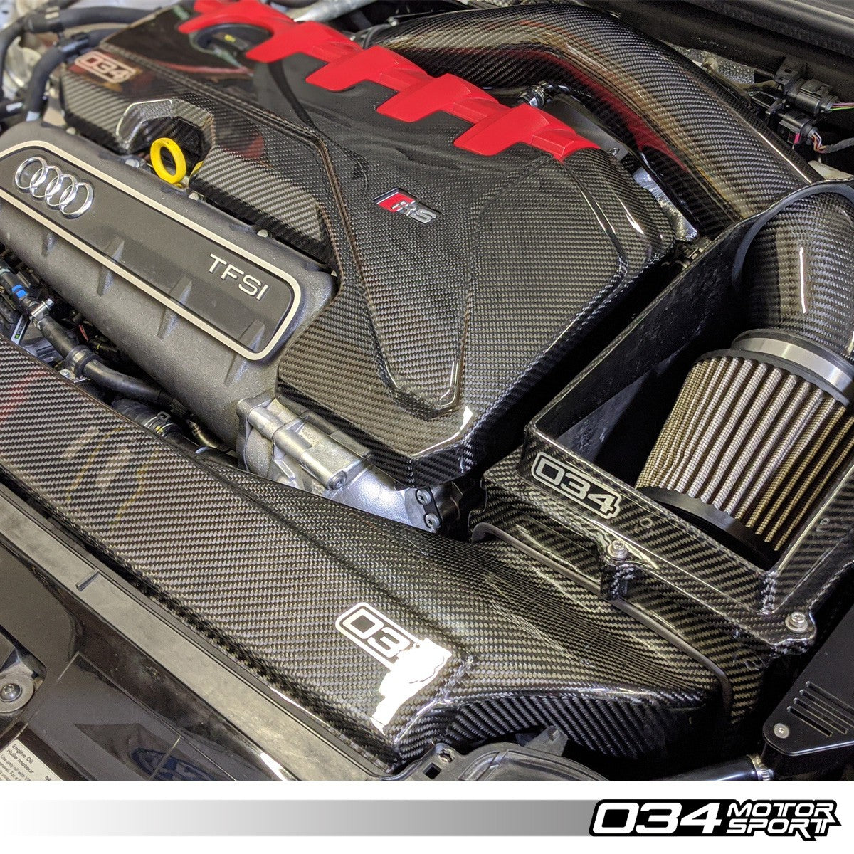 034Motorsport | Carbon Fiber Engine Cover (Audi RS3 8V / TTRS 8S) - ModsDirect