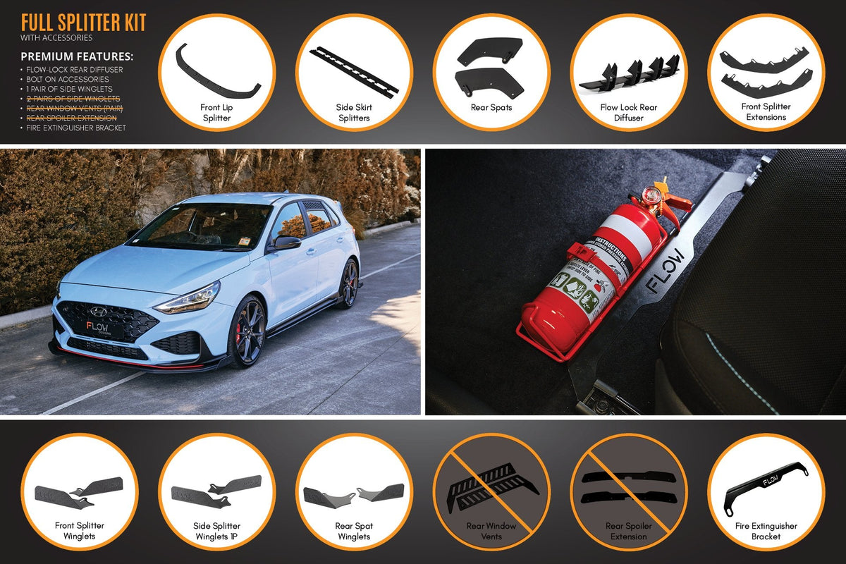 i30N Hatch PD FL 2021 Full Lip Splitter Set