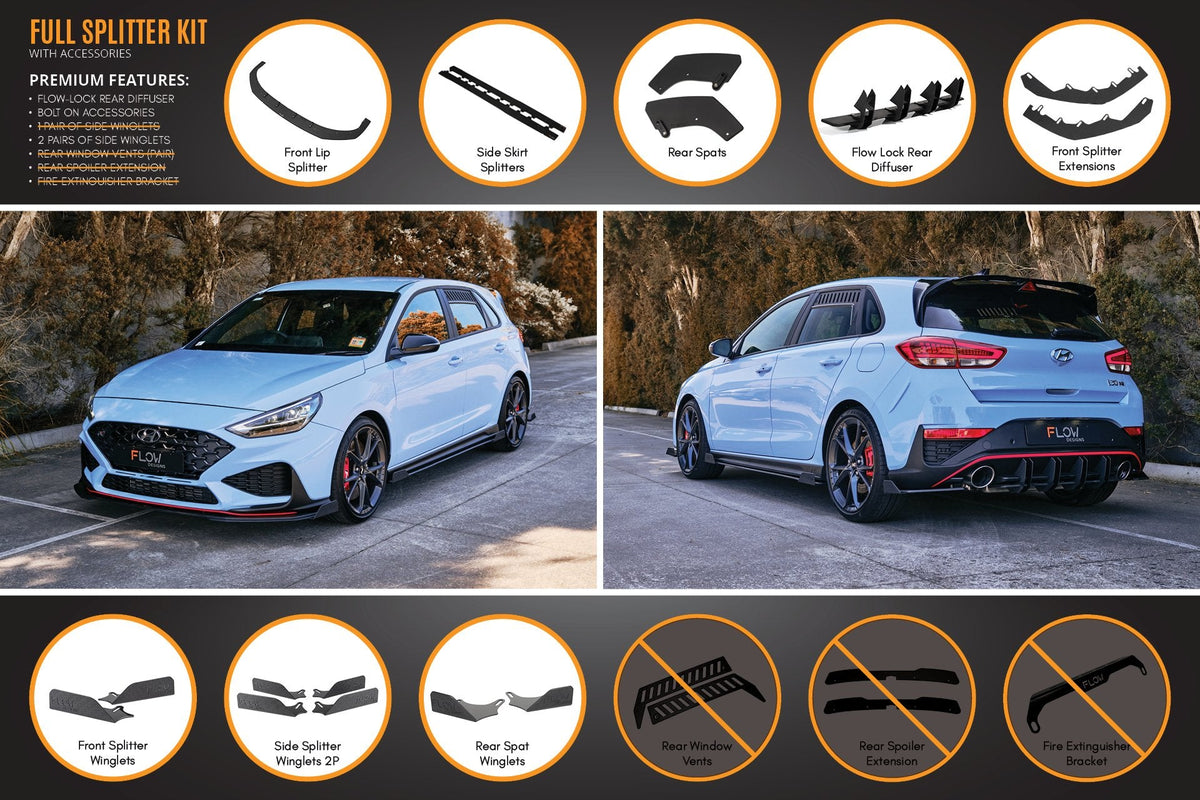 i30N Hatch PD FL 2021 Full Lip Splitter Set