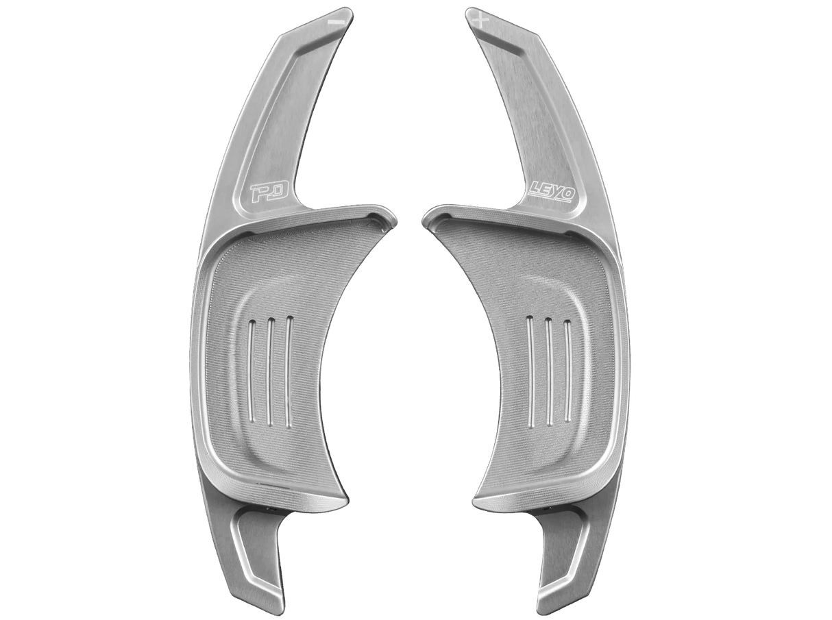 LEYOMotorsport MK7 Golf GTI/R Billet Paddle Shift Extension Gen2, sleek aluminum design for enhanced driving precision.