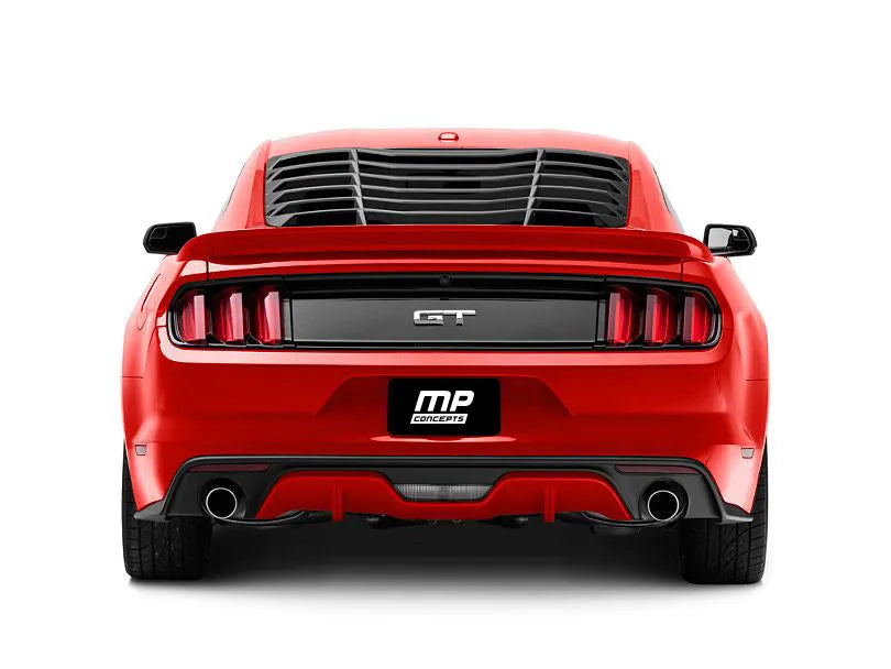 MP CONCEPTS Rear Window Louver in matte black enhances aerodynamics and style for sports cars, offering a sleek, sporty look.