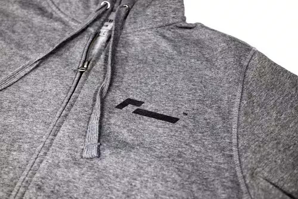 RacingLine Grey Full-Zip Hoodie- XXL