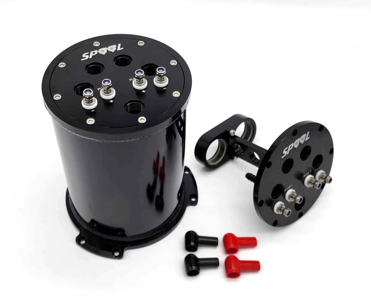 Spool Surge Tank with Dual Pump Hanger - AN-8 - 2.8L - ModsDirect