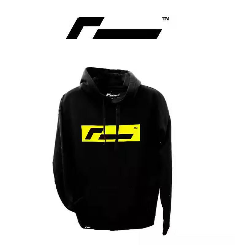 RacingLine Black Hoodie with Acid Box Logo- Large
