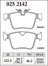 DIXCEL Rear Brake Pads - Jaguar F-Pace / XE / XF / Range Rover Evoque / Volvo XC60 - Spirited / Track Day (Z Type)