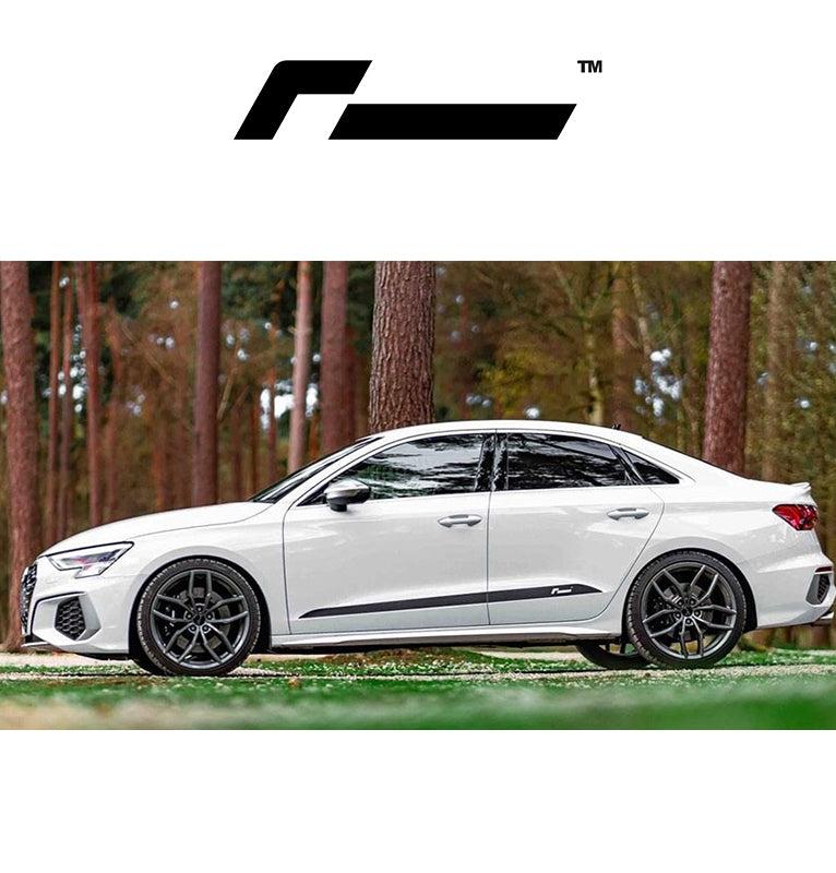 RacingLine Door Decals ‘Side Stripe’ Vinyl (Pair)- Silver/ Short