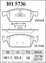 Dixcel Front Brake Pads – Ford Focus ST (LW / LZ)