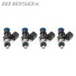 ID1050-XDS Injectors Set of 4, 34mm Length, 14mm Top O-Ring, 14mm Lower O-Ring- Universal