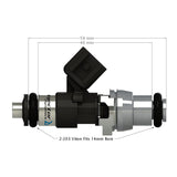 Injector Dynamics ID1050-XDS 48mm Single Injector w/14mm Grey Adaptor Top, 14mm Lower O-ring- Universal
