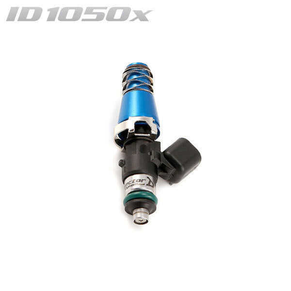 Injector Dynamics ID1050-XDS 60mm Single Injector w/11mm Blue Adaptor Top, 14mm Lower O-Ring- Universal