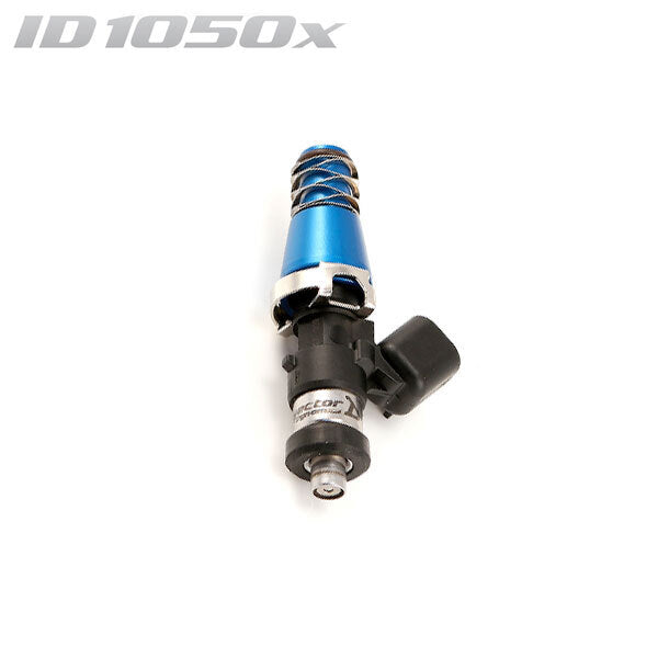 Injector Dynamics ID1050-XDS 60mm Single Injector w/11mm Blue Adaptor Top, Denso Lower Cushion- Universal