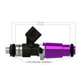 ID1050-XDS Injector Set of 2, 60mm Length, 14mm Purple Top, 14mm Lower O-Ring -Universal