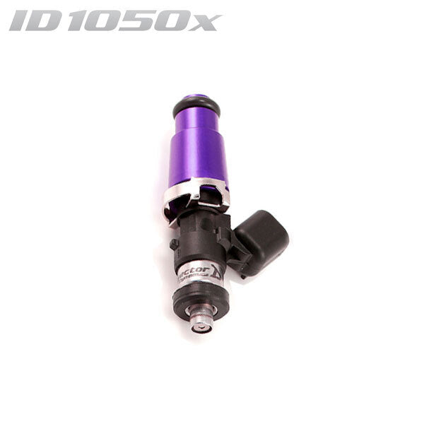Injector Dynamics ID1050-XDS 60mm Single Injector w/14mm Purple Adaptor Top, Denso Lower Cushion- Universal