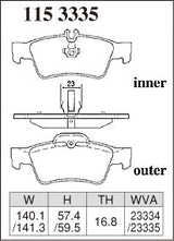 DIXCEL Rear Brake Pads - Mercedes-Benz E-Class (W211/W212) / S-Class (W220/W221) / CLS - Spirited / Track Day (X Type)