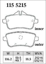 DIXCEL Rear Brake Pads – Mercedes-AMG A45 (W176) / CLA45 (C117) / GLA45 (X156)