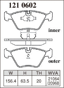 Dixcel Front Brake Pads – BMW M3 (E36 / E46) / M5 (E34) / Z3 M / Z4 M