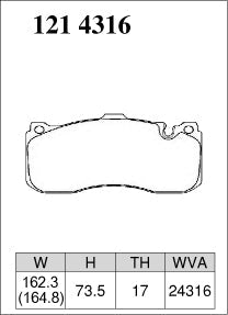 DIXCEL Front Brake Pads - Mini R56 John Cooper Works GP / BMW 1 Series (E82/E87/E88) / 3 Series (E90) - 6-Piston Caliper - Daily / Street (M Type)