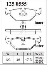Dixcel Rear Brake Pads – BMW M3 (E30 / E36) / M5 (E34) / Z3 M