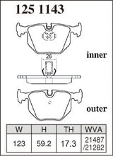 Dixcel Rear Brake Pads – BMW M3 (E46) / M5 (E39)