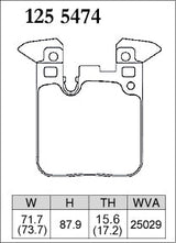 DIXCEL Rear Brake Pads – BMW M2 (F87) / M3 (F80) / M4 (F82)