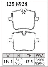 DIXCEL Rear Brake Pads – BMW M5 (F90) / M8 (F91/F92/F93) / X5 M & X6 M (F95/F96)