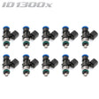ID1300-XDS Injectors Set of 10, 34mm Length, 14mm Grey Adaptor Top, 14mm Lower O-ring- Lamborghini Huracan/Audi R8 (V10)