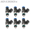 Injector Dynamics ID1300-XDS 34mm Injectors Set of 6 w/14mm Top & 14mm Lower O-Ring- Universal