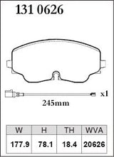 DIXCEL Front Brake Pads – VW Golf R (Mk8) / Tiguan R (AD) / Audi S3 (8Y) - Daily / Street (M Type)