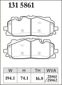 DIXCEL Front Brake Pads – Audi RS3 (8Y) / RSQ3 (F3) / RS5 (F5) / SQ5 (FY) / SQ7 (4M) / SQ8 (4M) - Circuit / Race (Specom B)