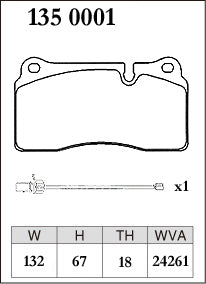 DIXCEL Rear Brake Pads - Audi R8 (42/4S) Non-CC Brake